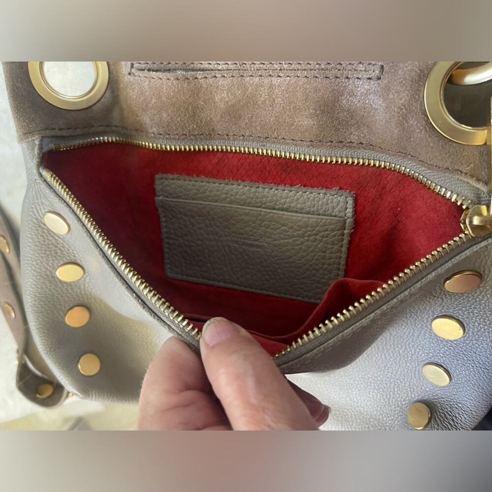 Hammitt “Corey” Taupe Crossbody Bag with brushed Gold Accents - Picture 9 of 12